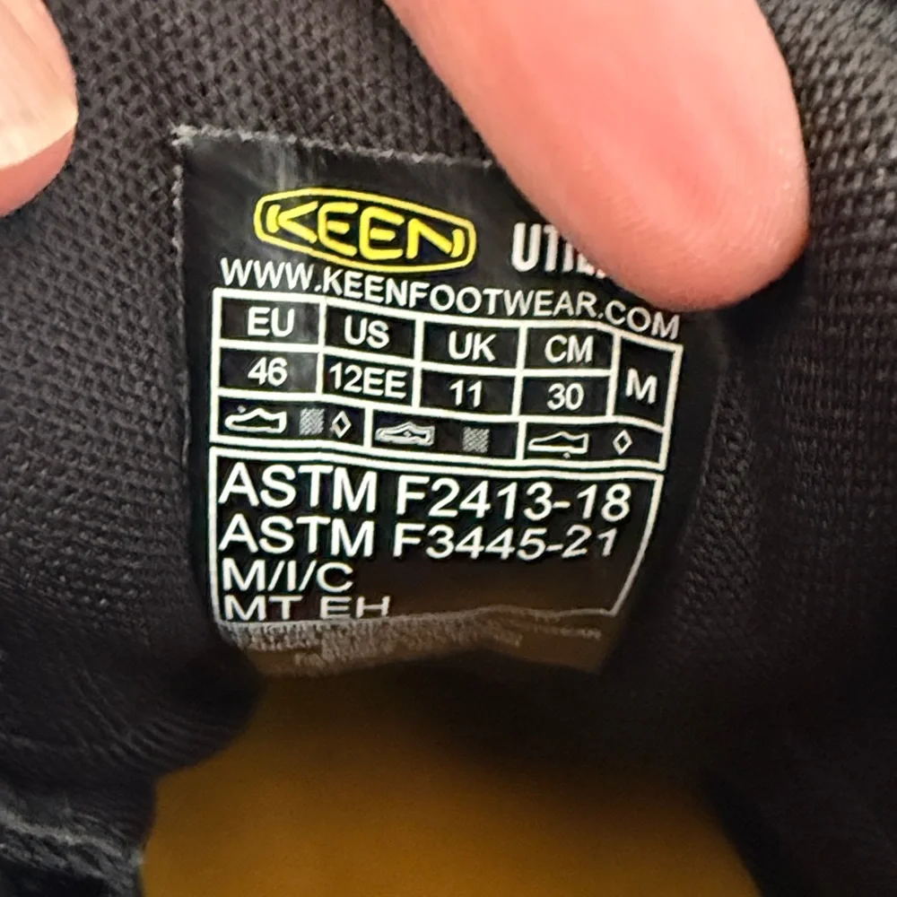 KEEN men vista energy carbon toe boots - medium‎ in black/raven Size 12EE